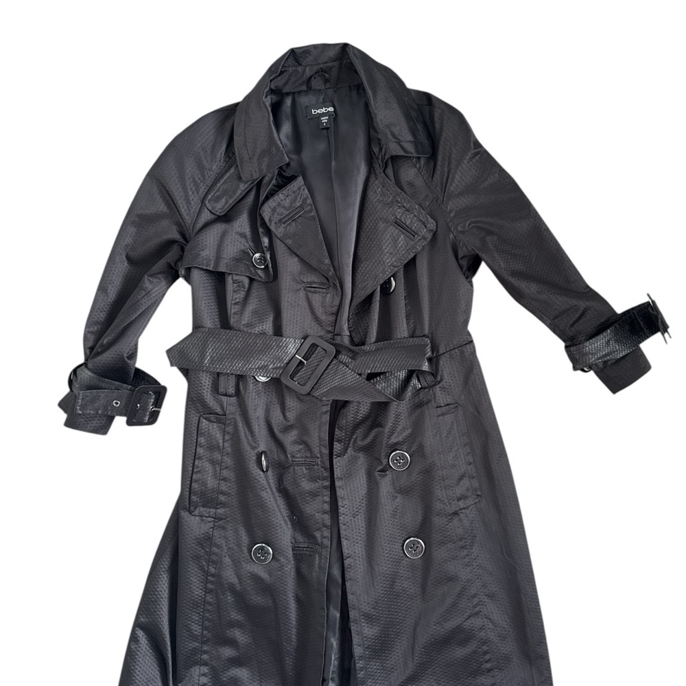 Bebe Black Trench Coat for Women
